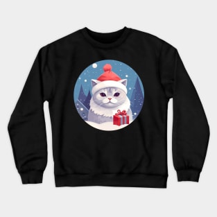 British Shorthair Cat Xmas, Love Cats Crewneck Sweatshirt